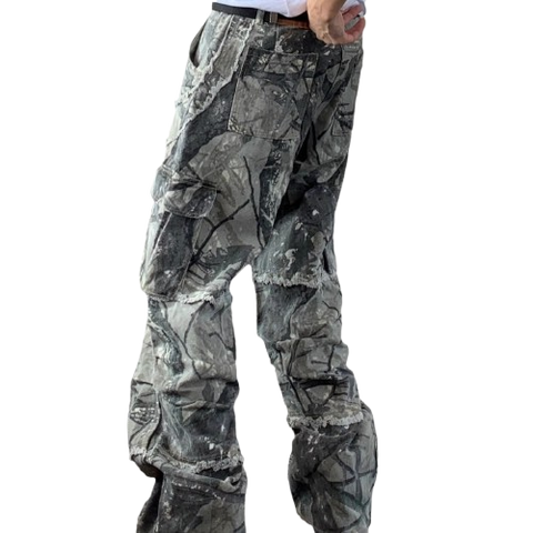 Grey Camouflage - Cargo Pants